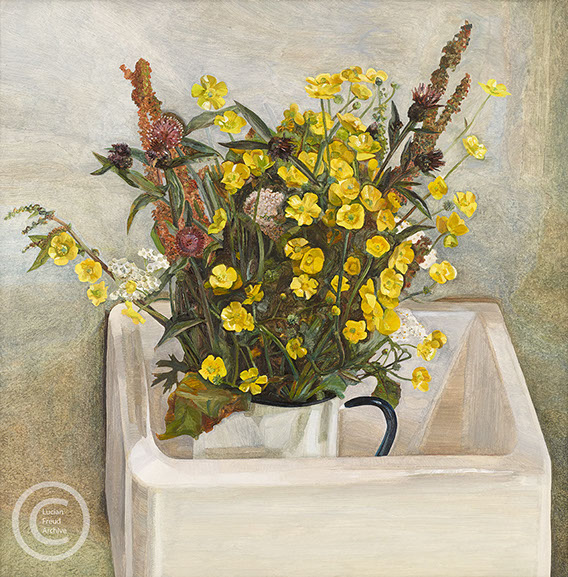 Lucian Freud "Buttercups" 1968 Oil on Canvas 61cmx61cm