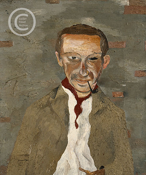 Lucian Freud "Cedric Morris"  1940  Oil on Canvas  30.5cm x 25.4cm    