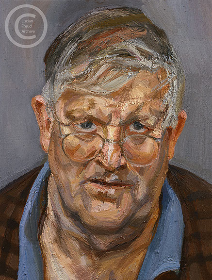 "David Hockney" 2002 Oil on Canvas 40.6cmx31.2cm