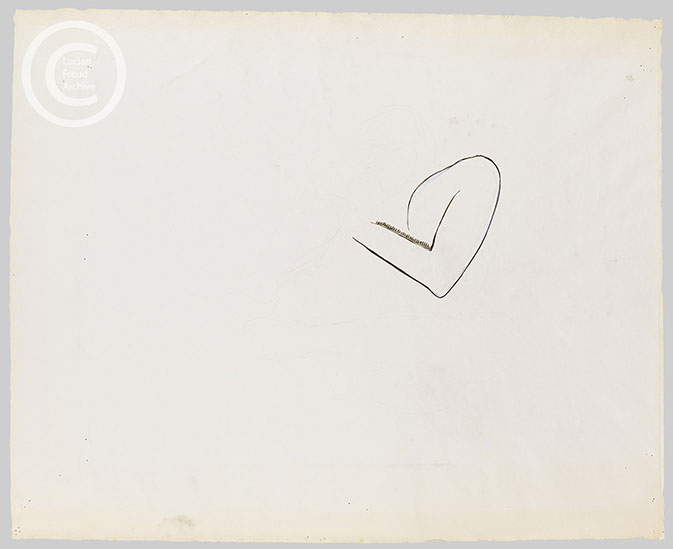 Lucian Freud 'Drawing of an Arm' c1973 Ink and Gouache on Paper 45cmx56cm