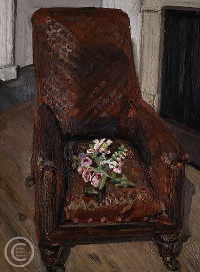 "Flowers on a Red Chair" 1998 35cmx25.4cm