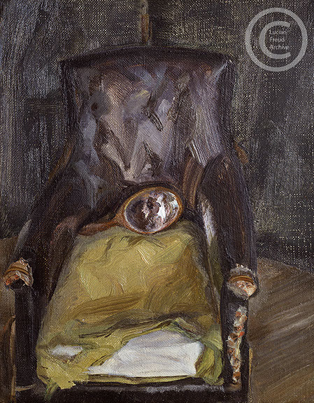 Lucian Freud "Hand Mirror on a Chair" 1966 18cmx13cm