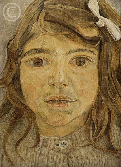 Lucian Freud "Head of a Child" 1954 Oil on Canvas 25cmx17cm