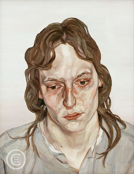Lucian freud "Head of a Girl" 1975-1976 Oil on Canvas 50.8cmx40cm