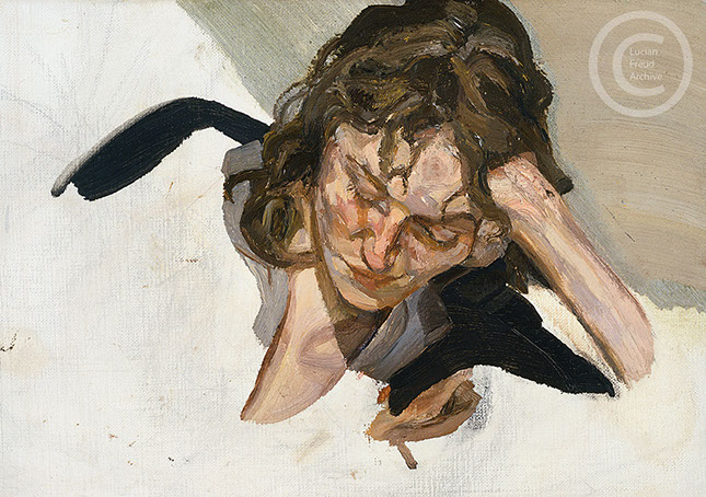 Lucian Freud "Head of a Girl" 1975 Oil on Canvas 20cmx28cm