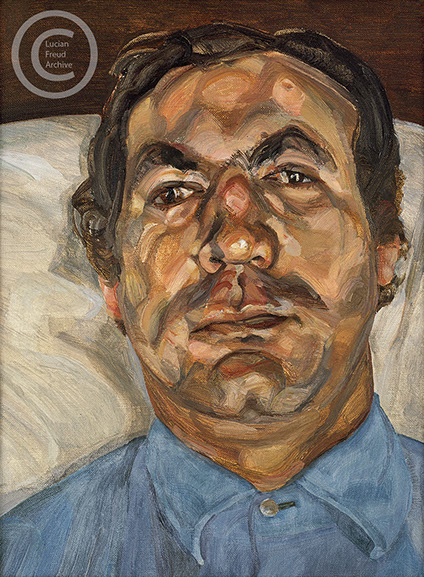 Lucian Freud "Head of a Man" 1968 Oil on Canvas 47.6cmx27cm