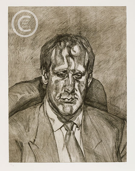 Lucian Freud "Head of an Irishman" 1999 Etching (ed of 46) 74.3cmx55.9cm