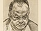 Lucian Freud "Head of Bruce Bernard" 1985 Etching (ed of 50) 29.5cmx30cm