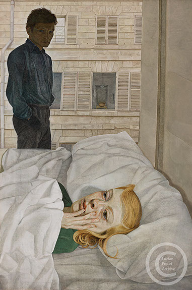 Lucian Freud "Hotel Bedroom" 1954 Oil on Canvas 91cmx61cm
