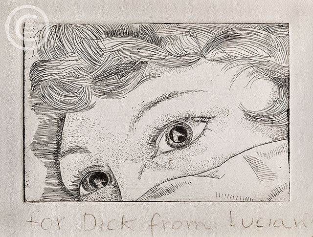 Lucian Freud "Ill in Paris (Rejected Version)" 1948 Unique Proof 6cmx8.9cm