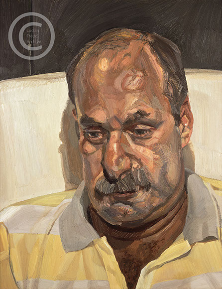 Lucian-Freud-"Man-in-a-Sport's-Shirt"-1982-1983-Oil-on-Canvas-51cmx40cm