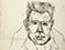 Lucian Freud 'Man with a Crew Cut' 1940 Ink on paper 38cmx25cm