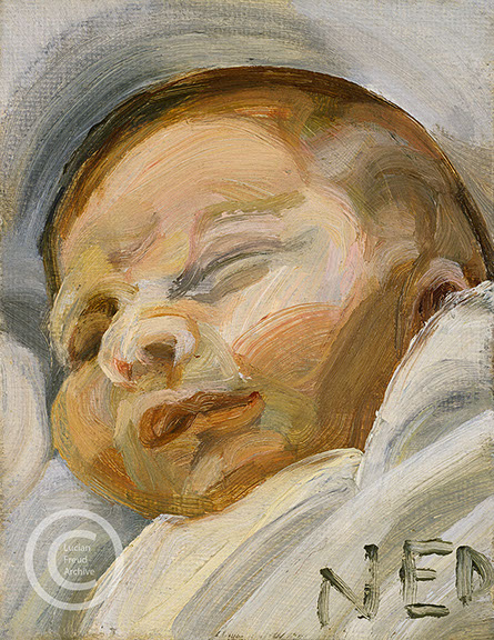 Lucian Freud "Ned" 1961 Oil on Canvas 18cm x 14cm