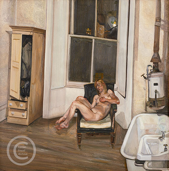 Lucian Freud "Night Interior" 1969-1970 Oil on Canvas 55.8cmx55cm