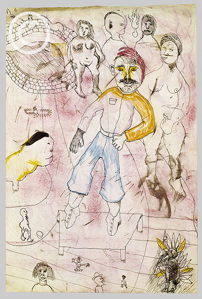 Lucian Freud 'Page from a Sketchbook' 1941 Ink and Crayon on paper Size Unknown
