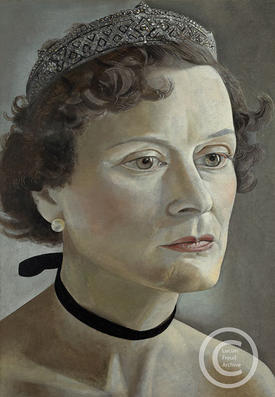 Lucian Freud "Portrait of Mrs Anne Fleming"  1950  Oil on Canvas  35.5cm x 25.4cm