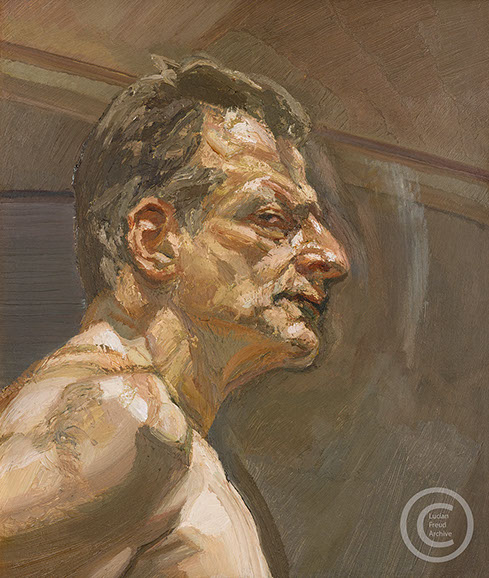 Lucian-Freud-"Reflection-(Self-Portrait)"-1981-1982-Oil-on-Canvas-30.5cmx25cm