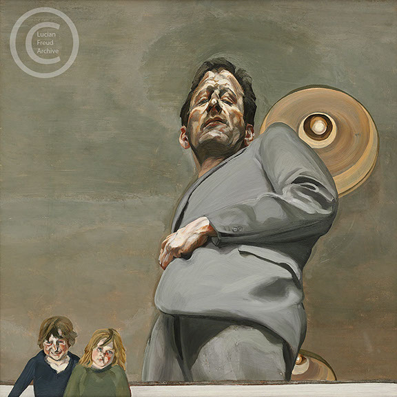 Lucian Freud "Reflection with Two Children (Self Portrait)" 1965 Oil on Canvas 91.5cm x 91cm