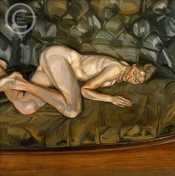 Lucian Freud "Resting Nude Portrait IV" 1963 Oil on Canvas 90cm x 90cm