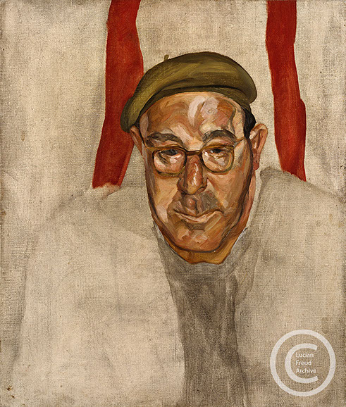 Lucian Freud "Scrap Iron Merchant" 1968 Oil on Canvas 54.5cmx46cm