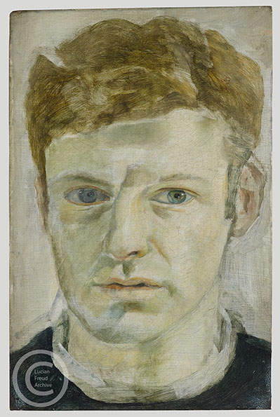 Lucian Freud "Self-Portrait"  1949  Oil on Canvas  25cm x 17cm 