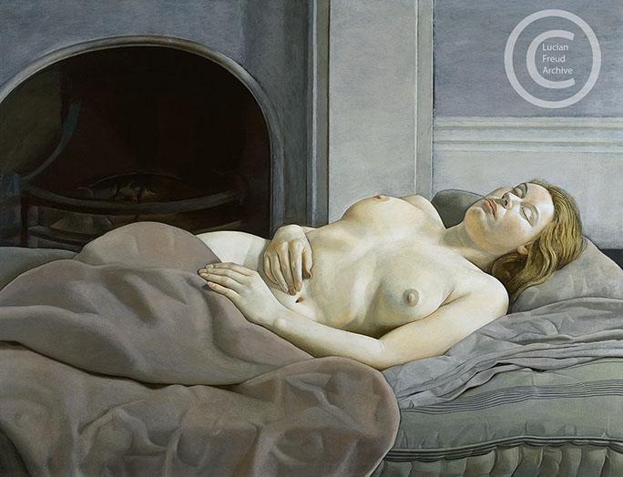 Lucian Freud "Sleeping Nude"  1950  Oil on Canvas  76.2cm x 101.6cm    