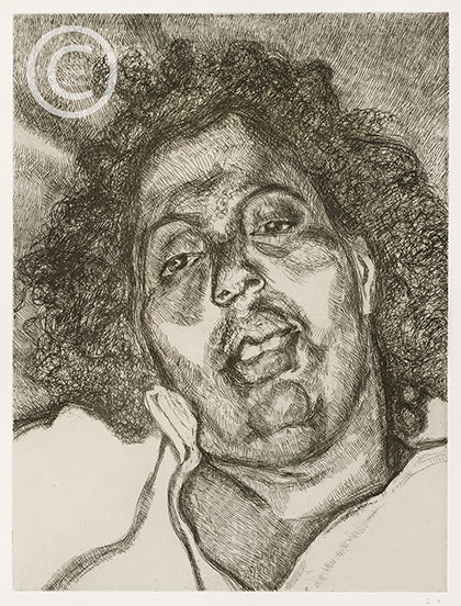 Lucian Freud "Solicitor's Head" 2003 Etching (ed of 46) 36.8cmx27.9cm
