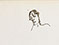 Lucian Freud 'Study for Small Naked Portrait' 1973-1974 Pencil and Ink on paper 46cmx58cm