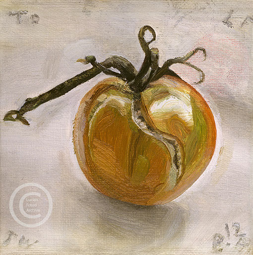 Lucian Freud "Tomato" 1959 Oil on Canvas 8.9cmx8