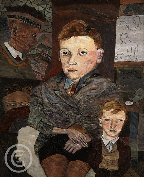 Lucian Freud "The Village Boys"  1942  Oil on Canvas  50.8cm x 40.6cm