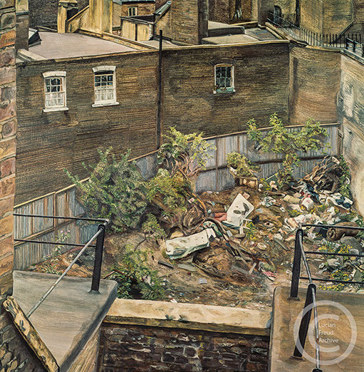 Lucian Freud "Wasteground Paddington" 1970 Oil on Canvas 71cmx71cm