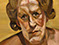 Lucian Freud "Woman's Head with Yellow Background" 1963 Oil on Canvas 33.5cm x 24cm