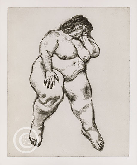 Lucian Freud "Woman Sleeping" 1995 Etching (ed of 40) 75.6cmx59.7cm